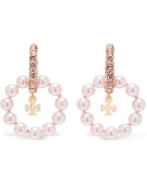 Tory Burch Aros Moondance con perla - Blanco