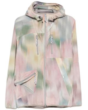 Kolor Abstract-Print Hooded Jacket - White