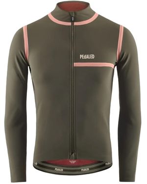 Pedaled Langärmeliges Fahrradtop mit Einsätzen - Grün
