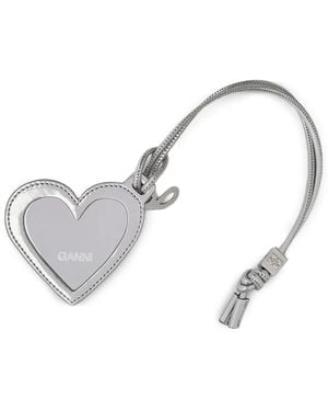 Ganni Heart-Shaped Charm - White