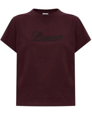 Loewe T-Shirt With Logo - Brown