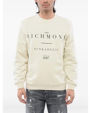 John Richmond Logo-Print Sweatshirt - Natural