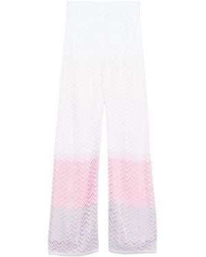 Missoni Chevron-Knit Pants - Pink
