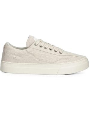 Stepney Workers Club Om1E Canvas Lace-Up Sneakers - White