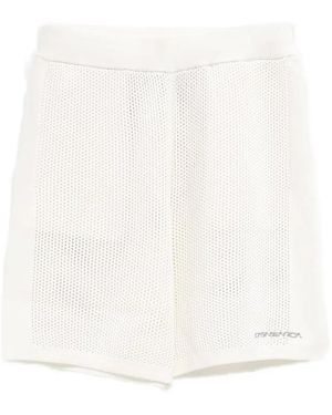 CASABLANCA Logo-Embroidered Mesh Shorts - White