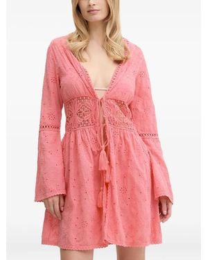 Guess Robe De Plage À Détails D'Œillets - Pink