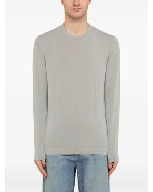 Drumohr Frosted Cotton Sweater - Gray