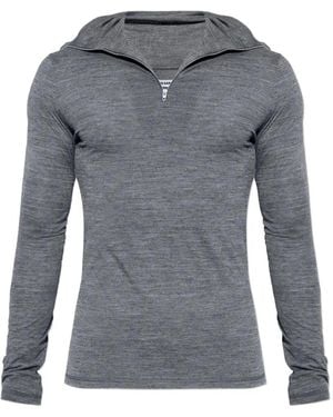 Jil Sander Quarter-Zip Long-Sleeve Sweater - Gray