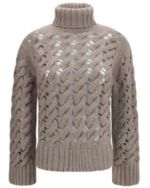 P.A.R.O.S.H. Aries Cable-Knit Sweater - Grey