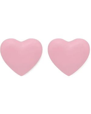 Moschino Heart-Shaped Earrings - Pink