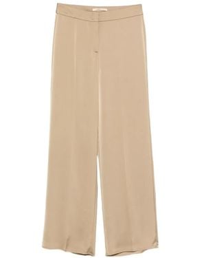 Pennyblack Satin-Finish Wide-Leg Trousers - Natural