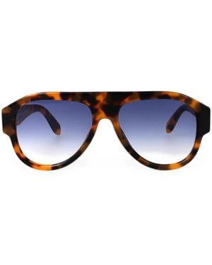 Palm Angels Bucks Pilot-Frame Sunglasses - Blue