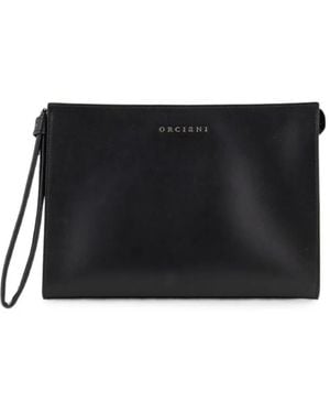 Orciani Clutch Mit Handgelenkschlaufe - Schwarz