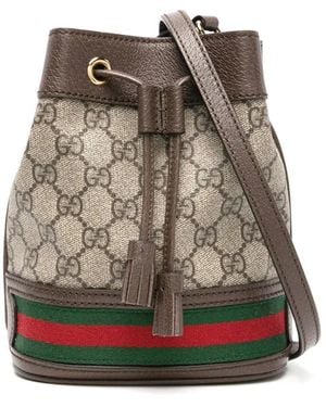 Gucci ブラウン gg スプリーム オフィディア バケット バッグ