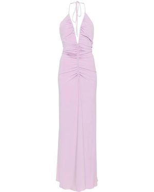 Monot Draped Dress - Purple