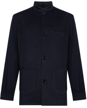 Franzese Collection Button Collared Jacket - Blue