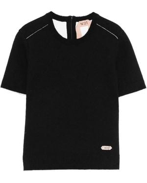 N°21 Jersey Con Cuello Redondo - Negro