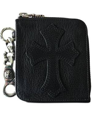 Chrome Hearts Cemetery Cross Patch Wallet - Black