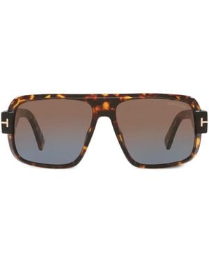 Tom Ford Occhiali Con Montatura Stile Pilota - Marrone