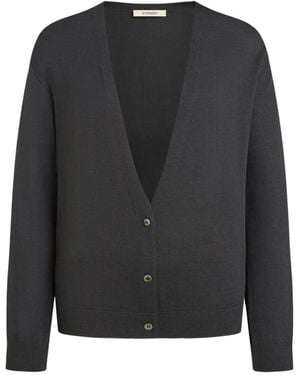 12 STOREEZ V-Neck Cardigan - Black