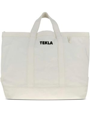 Tekla Logo-Print Tote Bag - White