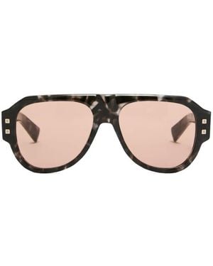 Balmain Tortoiseshell-Effect Pilot-Frame Sunglasses - Black