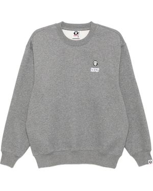 Aape By A Bathing Ape Logo-Appliqué Sweatshirt - Grey