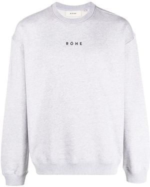Rohe Logo-Print Long-Sleeve Sweatshirt - White