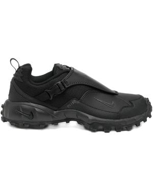 Nike Premium Leather Touch-Strap Trainers With Studded Sole - Black