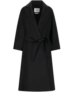 Max Mara Abrigo con cintura lazada - Negro