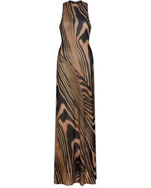 David Koma Kleid mit Zebra-Print - Natur