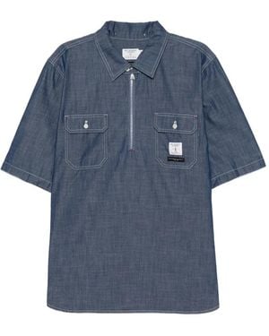Engineered Garments X Roy Roger's Workwear Chambray Spinnaker Polo Shirt - Blue