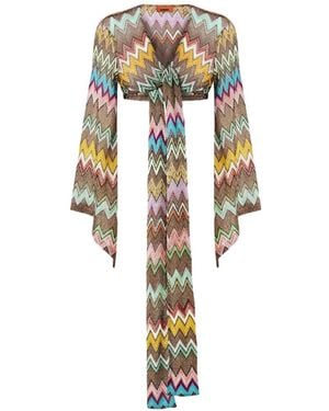 Missoni Langarmshirt Mit Zickzackmuster - Weiß