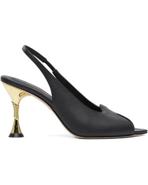 STUDIO AMELIA 90Mm Helix Slingback Court Shoes - Black