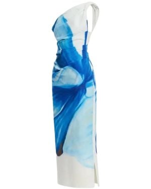 Significant Other Olea One-Shoulder Floral Dress - Blue