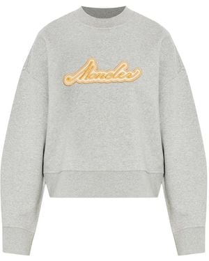 Moncler Embroidered Sweater - Gray