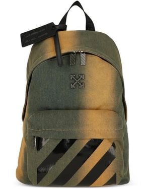 Off-White c/o Virgil Abloh Arrows-Motif Diag-Stripe Backpack - Green