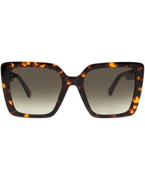 Moschino Eyewear オーバーサイズフレーム サングラス - ブラウン