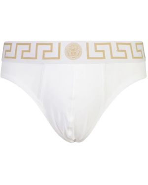 Versace Set Of 2 Greca Medusa Briefs - White