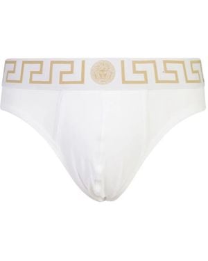 Versace Set Of 2 Greca Medusa Briefs - White