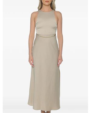 ARMANI EXCHANGE Chain-Detail Side-Slit Dress - Natural