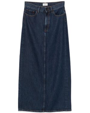 P.A.R.O.S.H. Denim Maxi Skirt - Blue