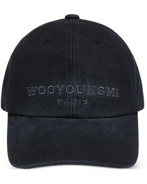 WOOYOUNGMI Logo-Embroidered Cap - Blue