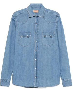Borriello Button-Down Denim Shirt - Blue