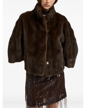 S.w.o.r.d 6.6.44 Veste En Fourrure Artificielle À Col Montant - Brown