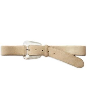 Veronica Beard Suede Resin Belt - Natural