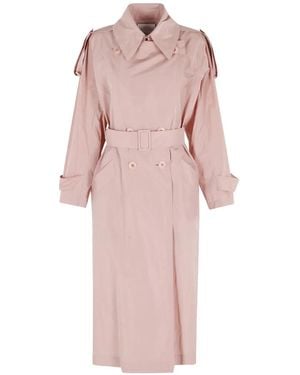 Erika Cavallini Semi Couture Belted Trench Jacket - Pink