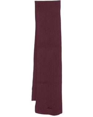 KARL LAGERFELD Ribbed-Knit Scarf - Purple