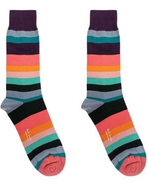 Paul Smith Artist Stripe Socks - Red