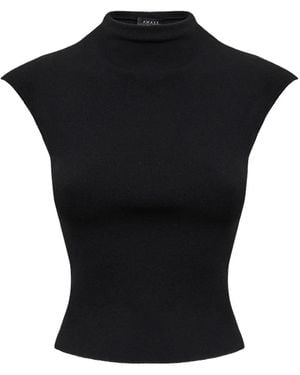 A.W.A.K.E. MODE Knitted Sleeveless Top - Black